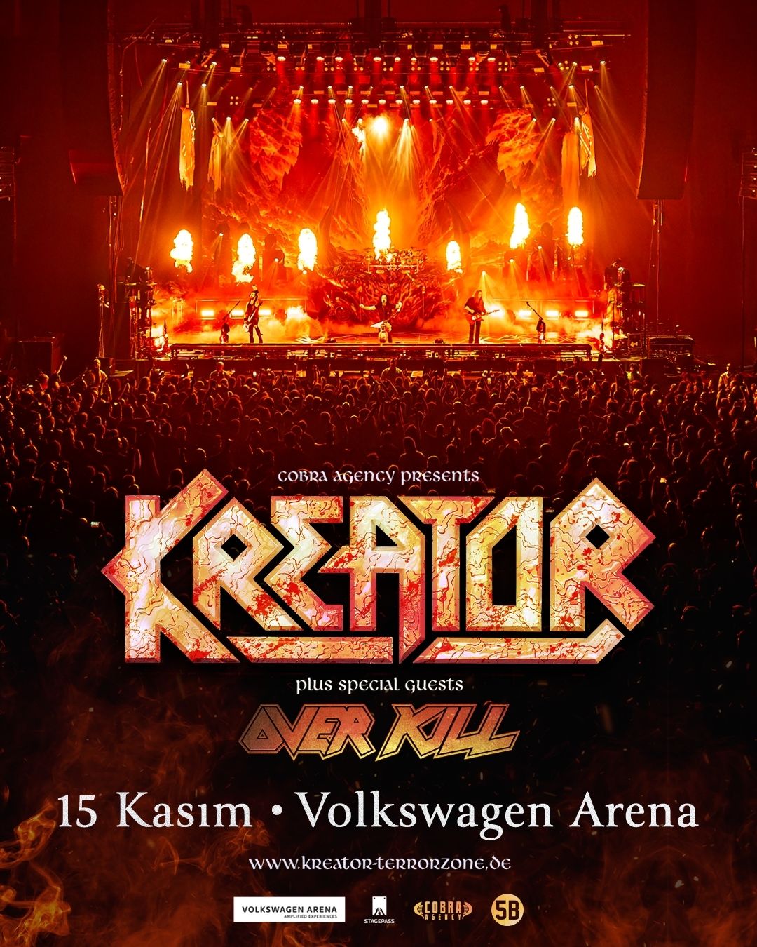 Kreator & Overkill- концерт на Криетър и Овъркил в Истанбул, 15.11.2026